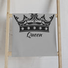 Large Crown Queen Light Grey Cum Towel