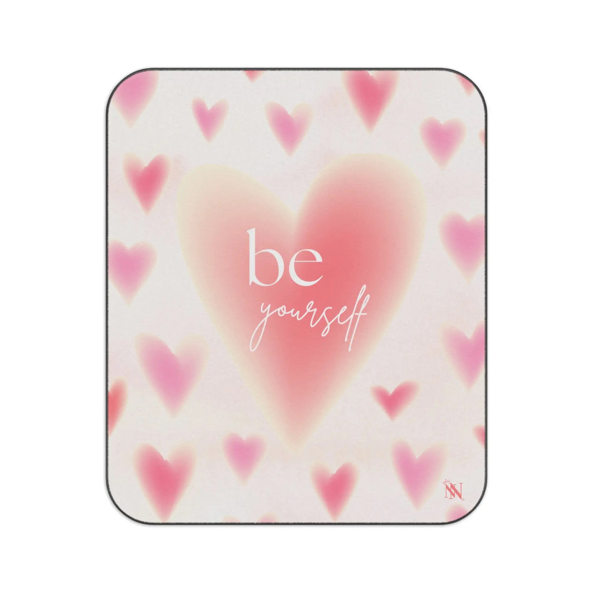 Be Yourself Heart Pattern Travel-Friendly Water-Resistant Sex Blanket