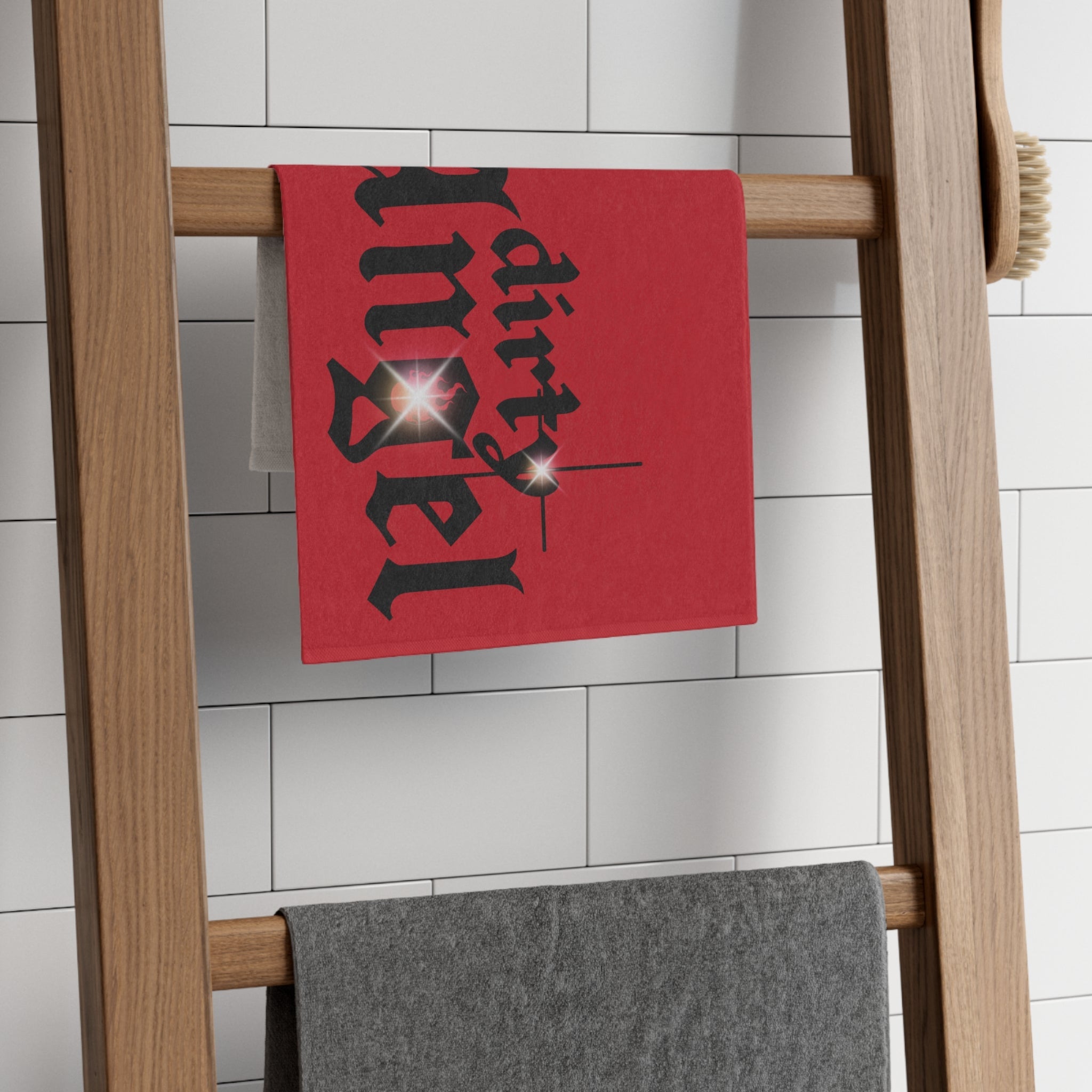 Dirty Angel Red | Mix & Match Soft Fun-Flirty Lovers’ Towels