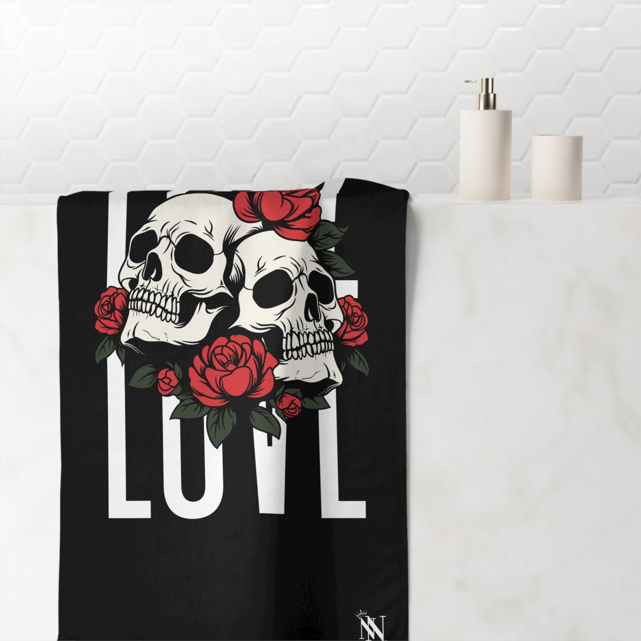 Roses Skulls & Love | Mix & Match XL Fun-Flirty Lovers’ Towels