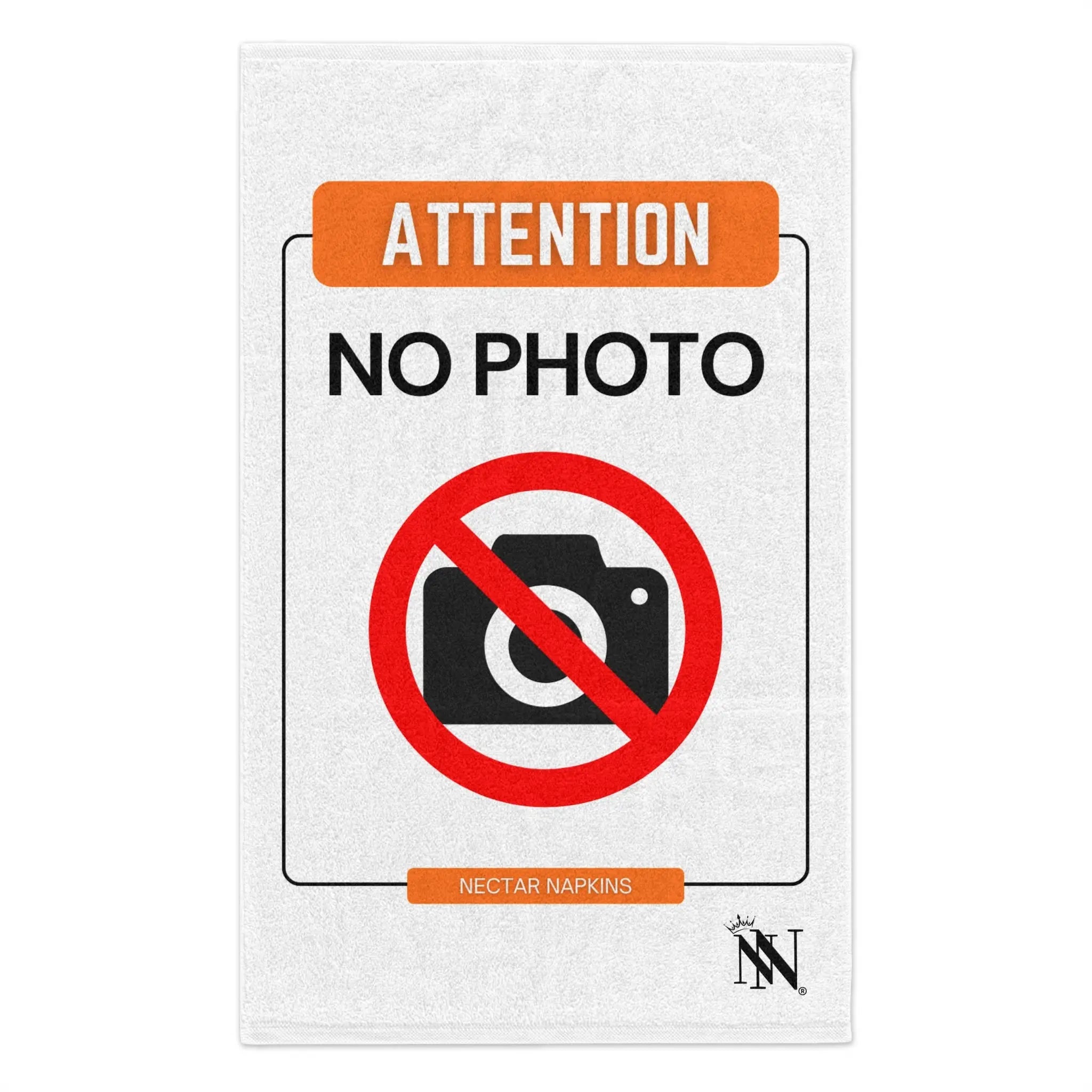 Attention No Photo Sign Sex Towel