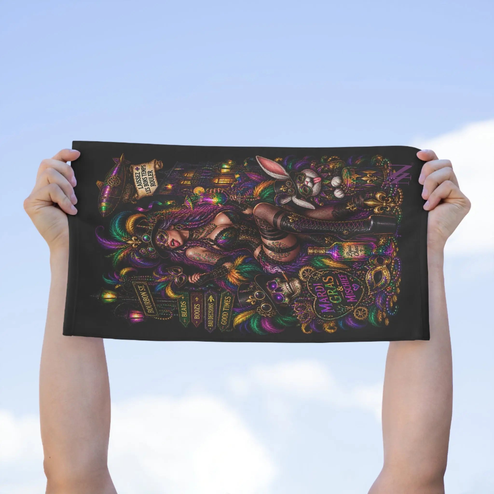 Mardi Gras Wicked Fantasy | Nectar Napkins Fun-Flirty Lovers’ Towels