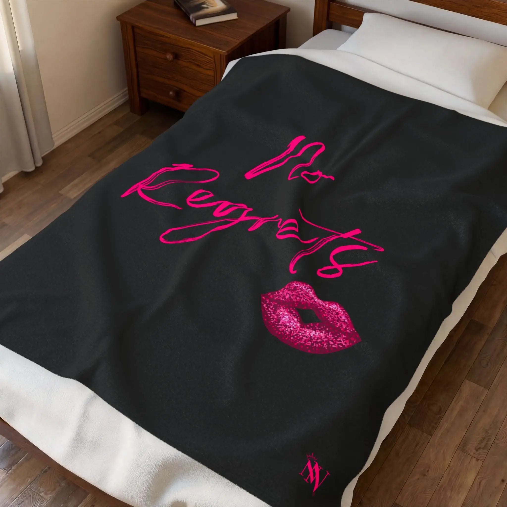 No Regrets Kiss Mark Blanket