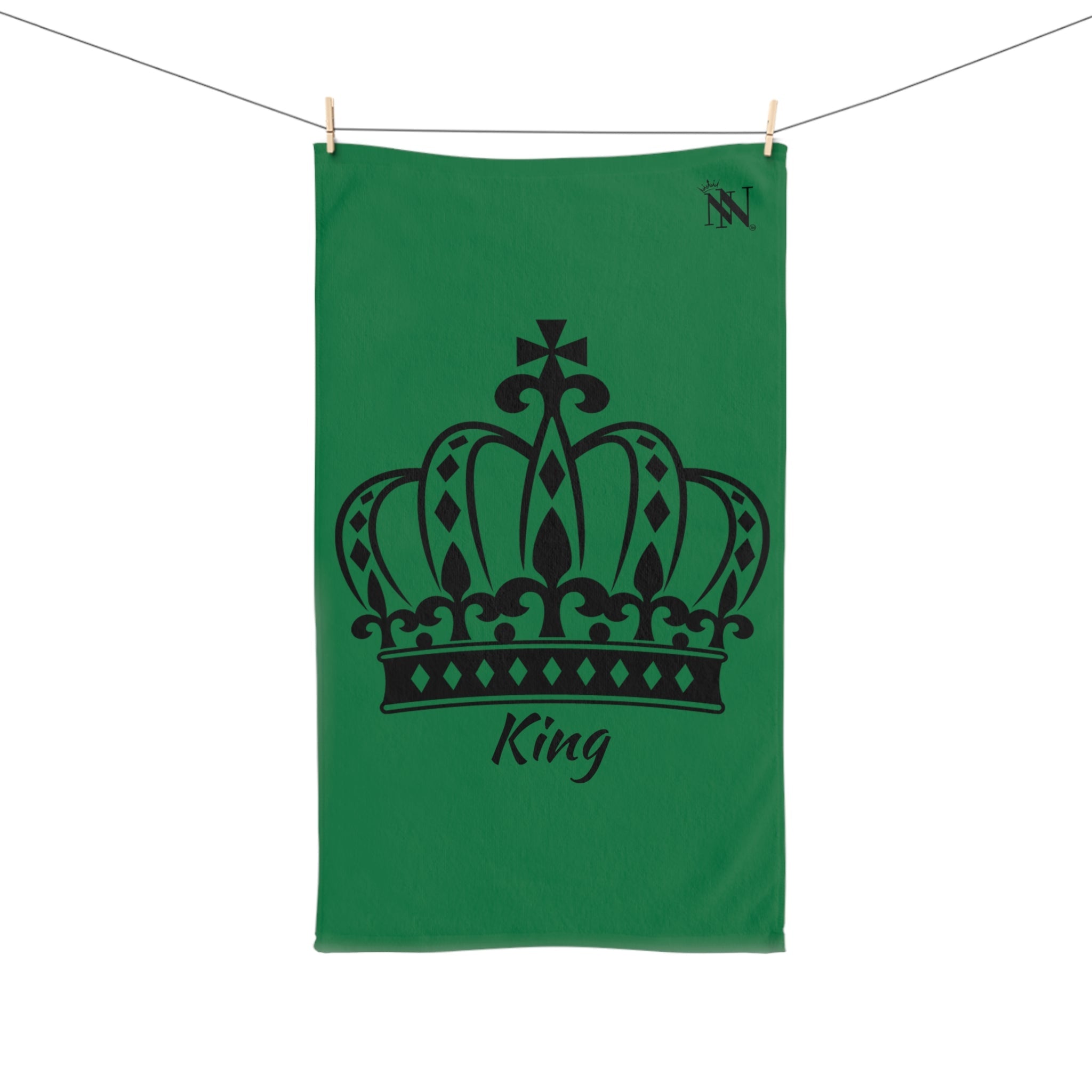 Large Crown King Green | Mix & Match Classic Fun-Flirty Lovers’ Towels