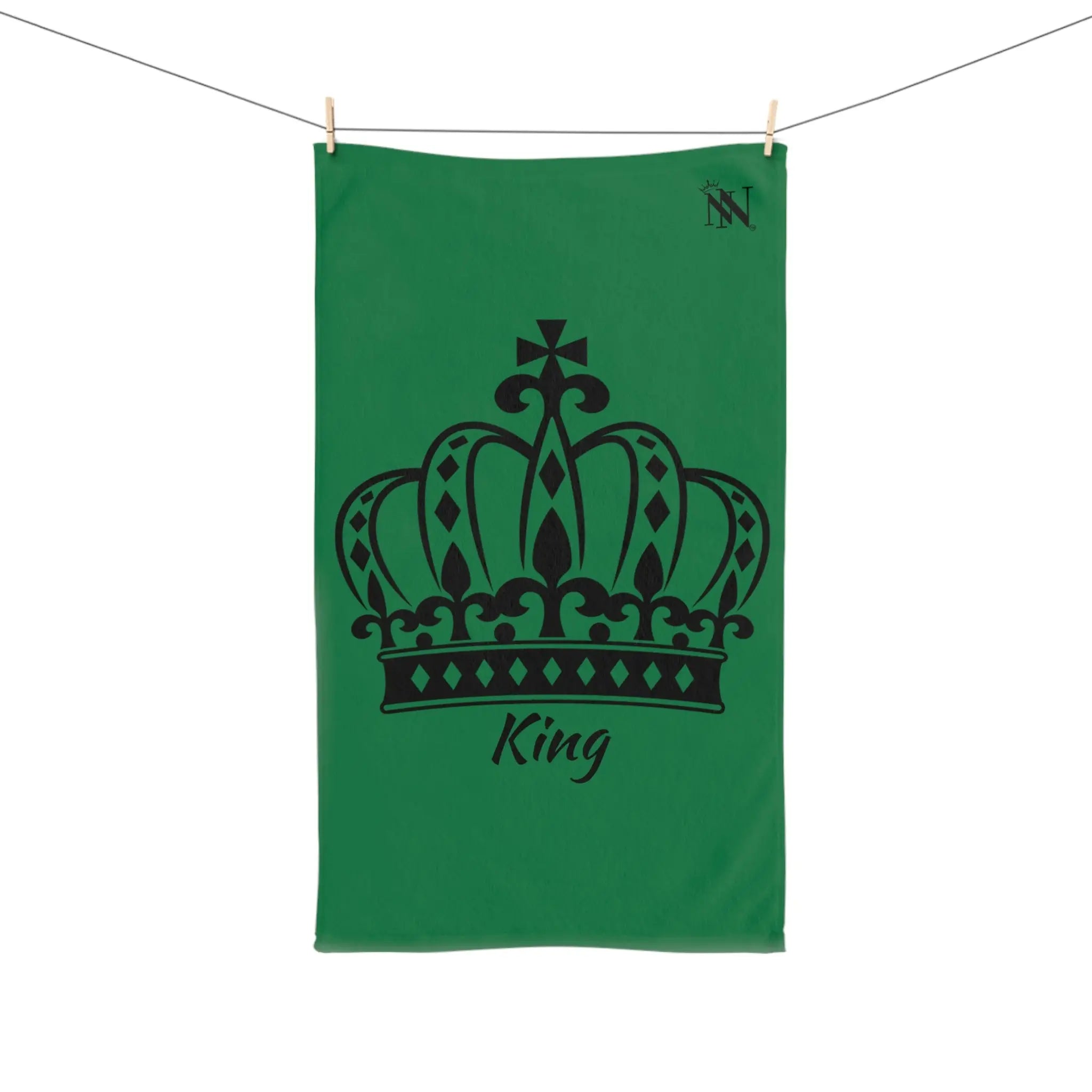 Large Crown King Green | Mix & Match Classic Fun-Flirty Lovers’ Towels