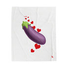 Eggplant Love Emoji | Mix & Match Soft Fun-Flirty Lovers’ Blankets