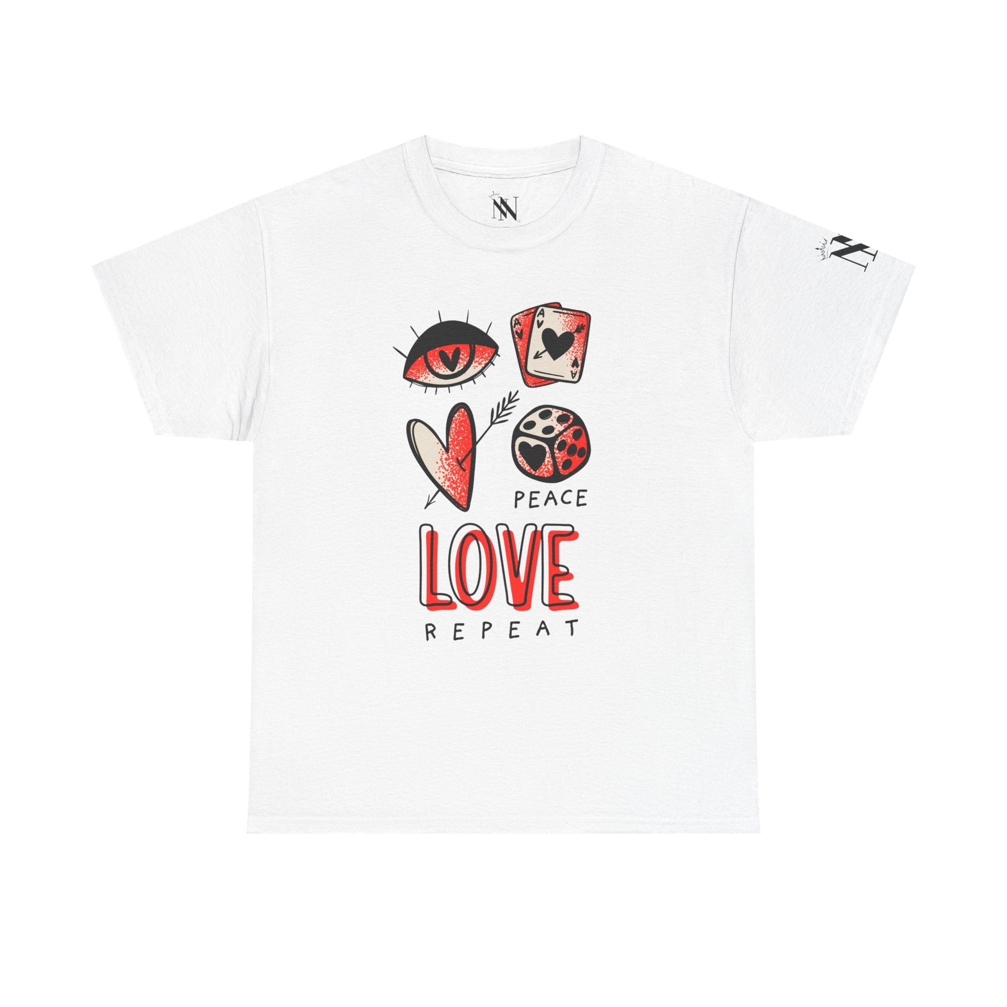 Peace Love Repeat Romantic Couples Sex Gifts Unisex T-Shirt