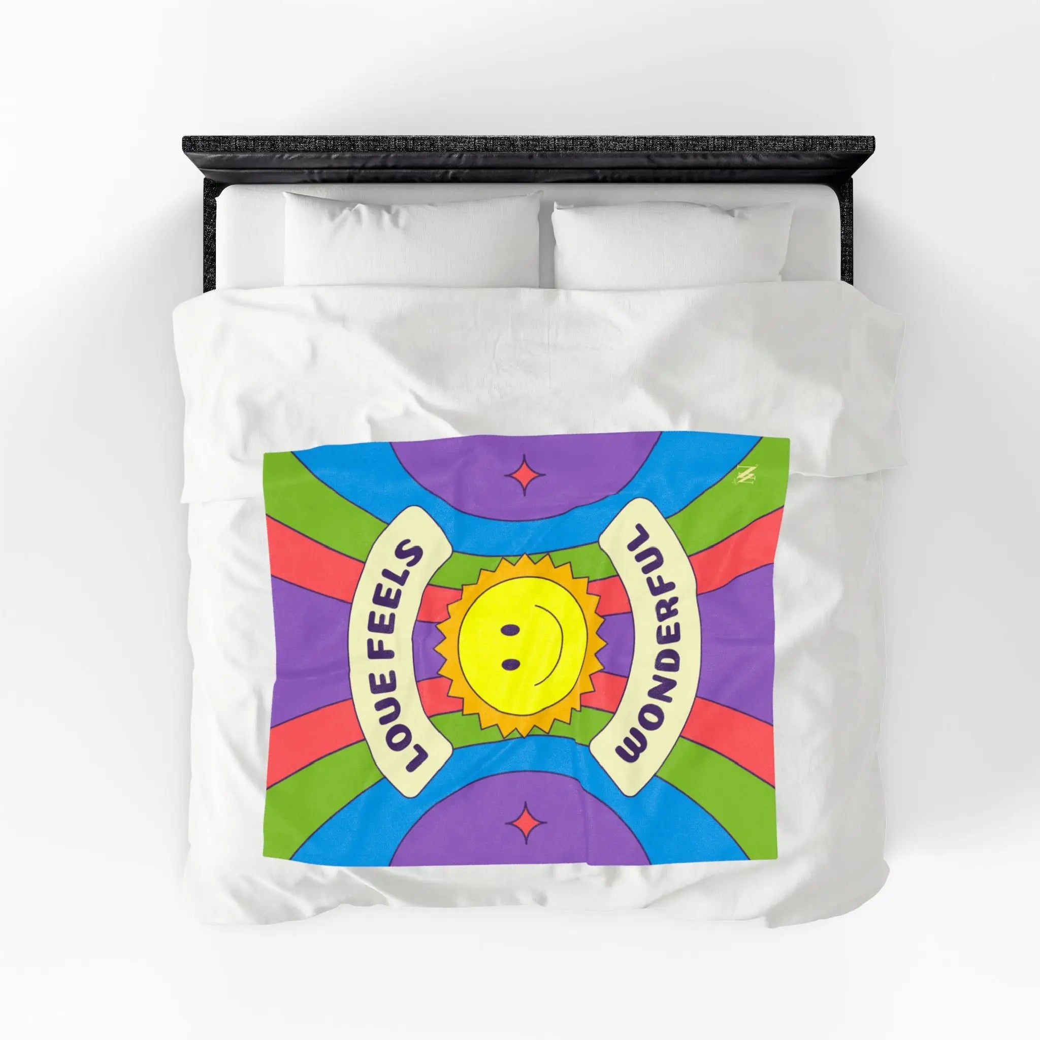 Love Feels Wonderful Retro Blanket