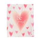 Be Yourself Heart Pattern Lovers’ Silky Soft Blanket