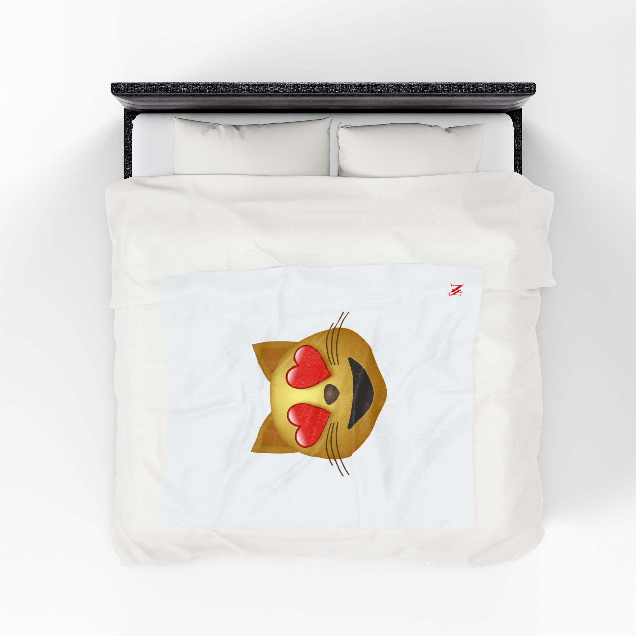 Kitty Love Emoji | Mix & Match Soft Fun-Flirty Lovers’ Blankets