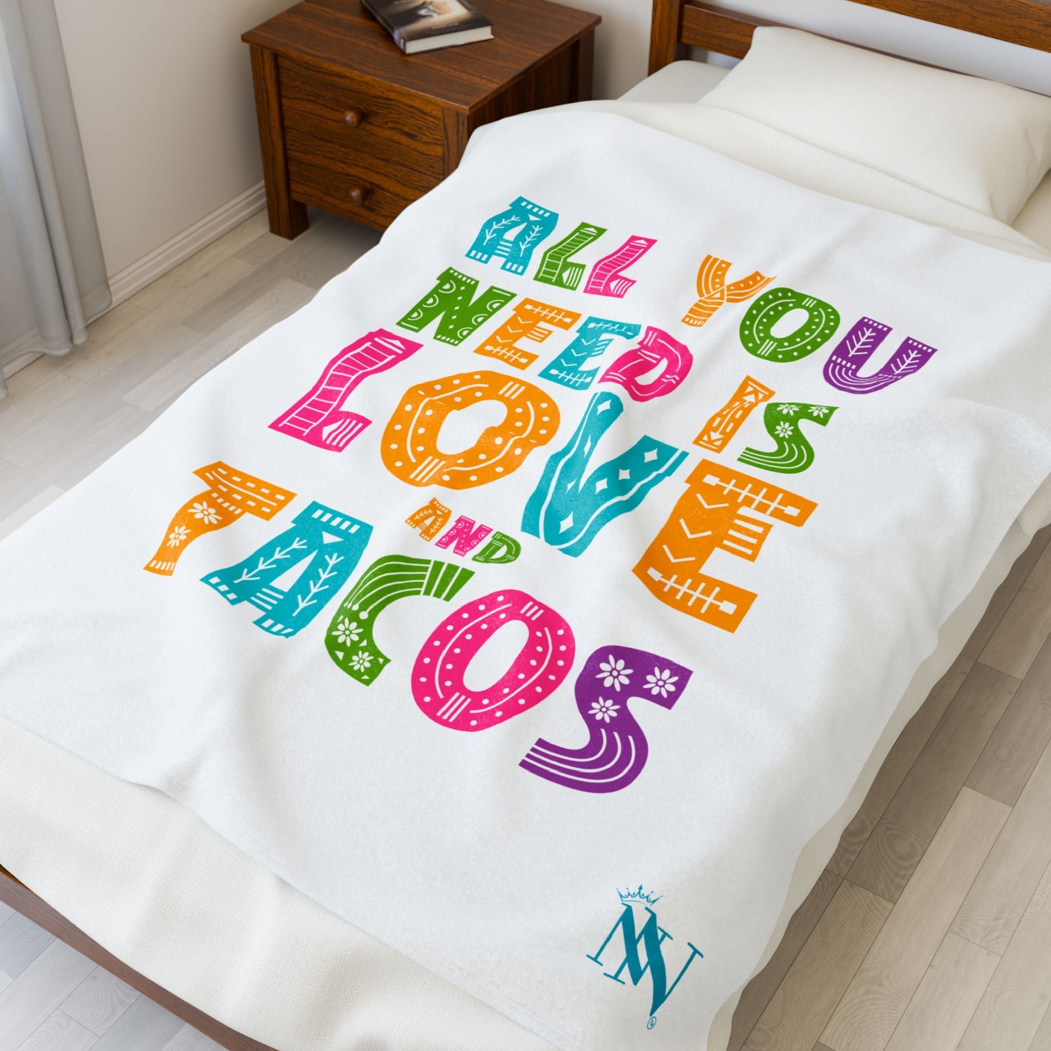 All You Need Is Love & Tacos | Mix & Match Velveteen Fun-Flirty Lovers’ Blankets