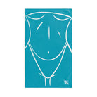 Sexy Female Outline Teal Cum Towel