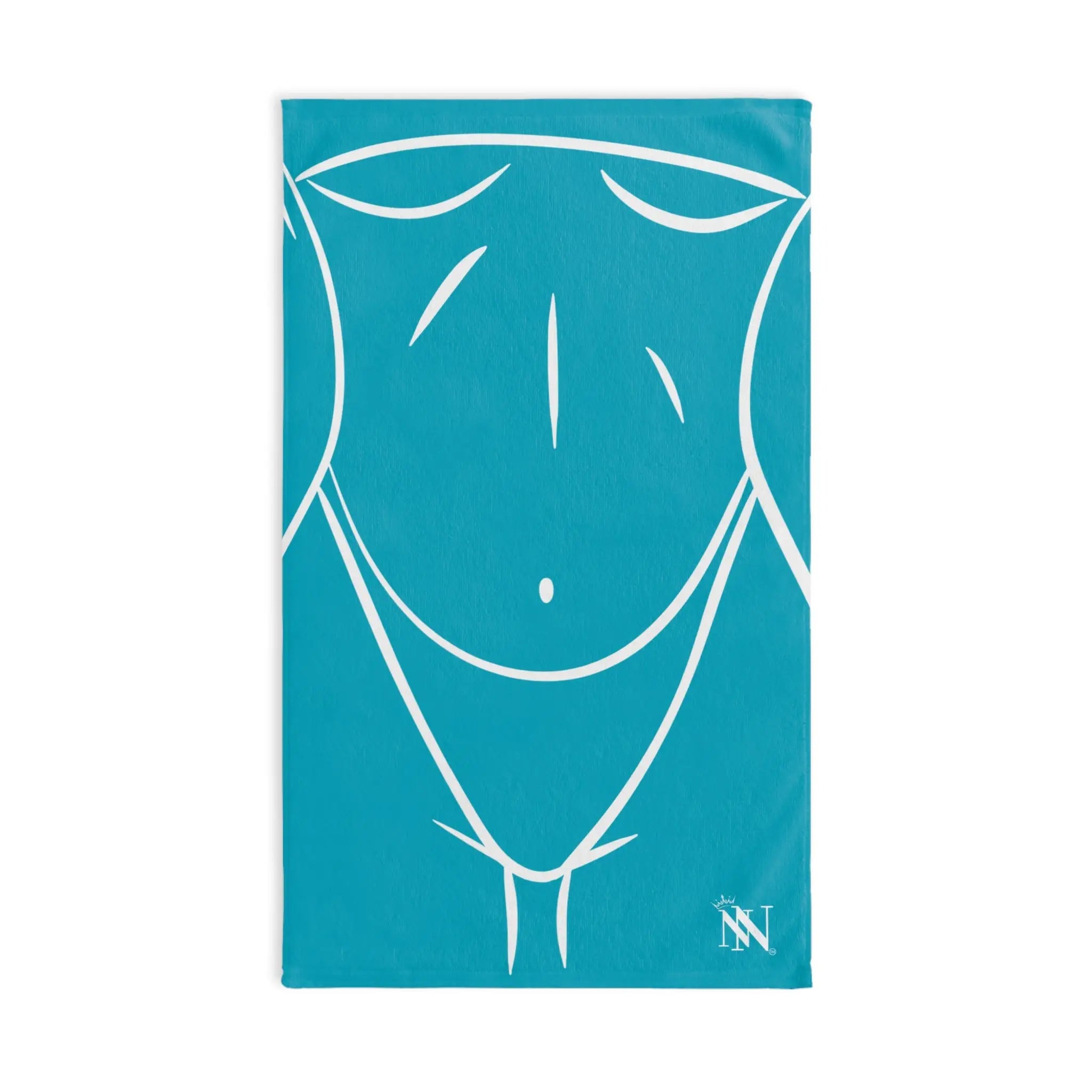 Sexy Female Outline Teal Cum Towel