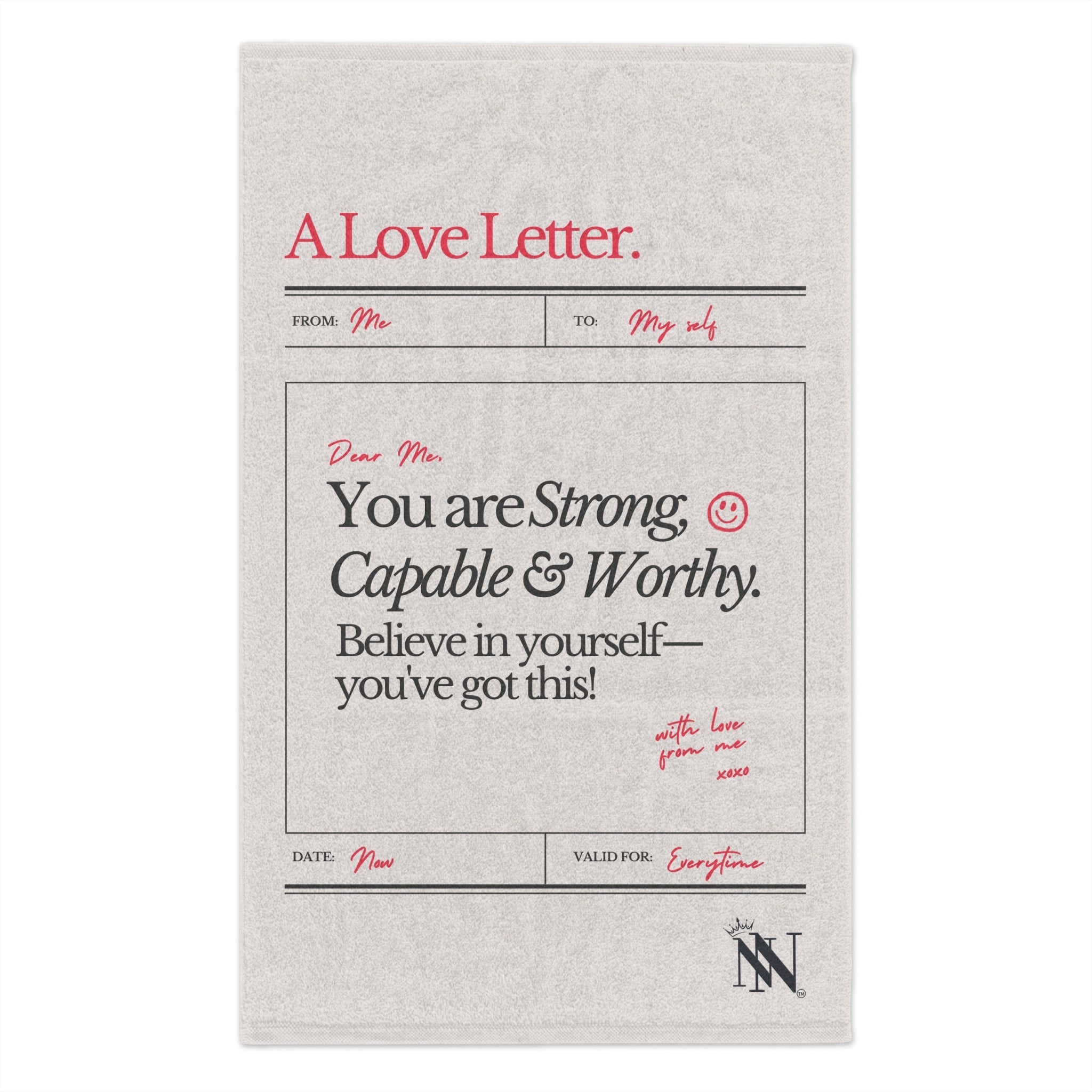 A Love Letter to Myself | Mix & Match Soft Fun-Flirty Lovers’ Towels