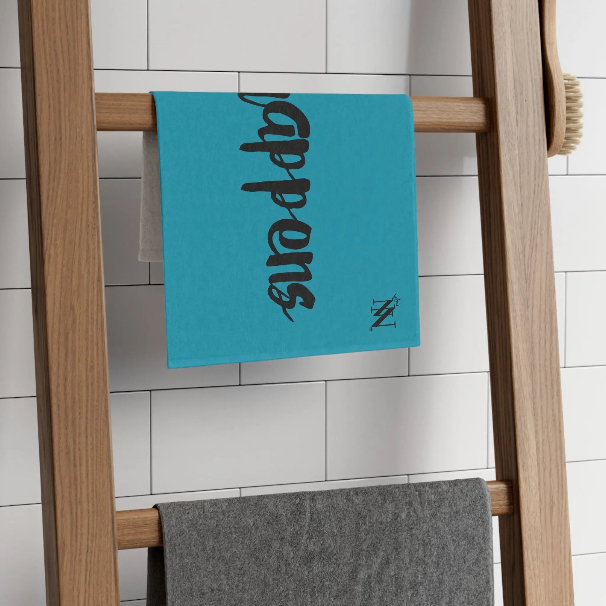 Cum Happens Teal | Mix & Match Soft Fun-Flirty Lovers’ Towels