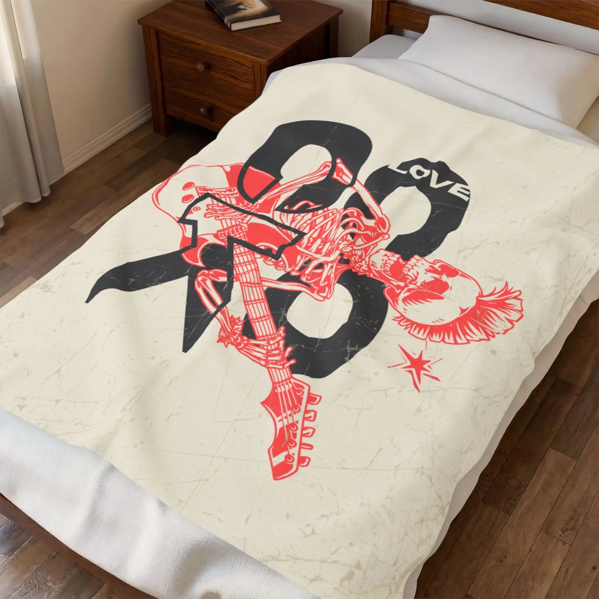 Love Cock Skull Rocker Blanket