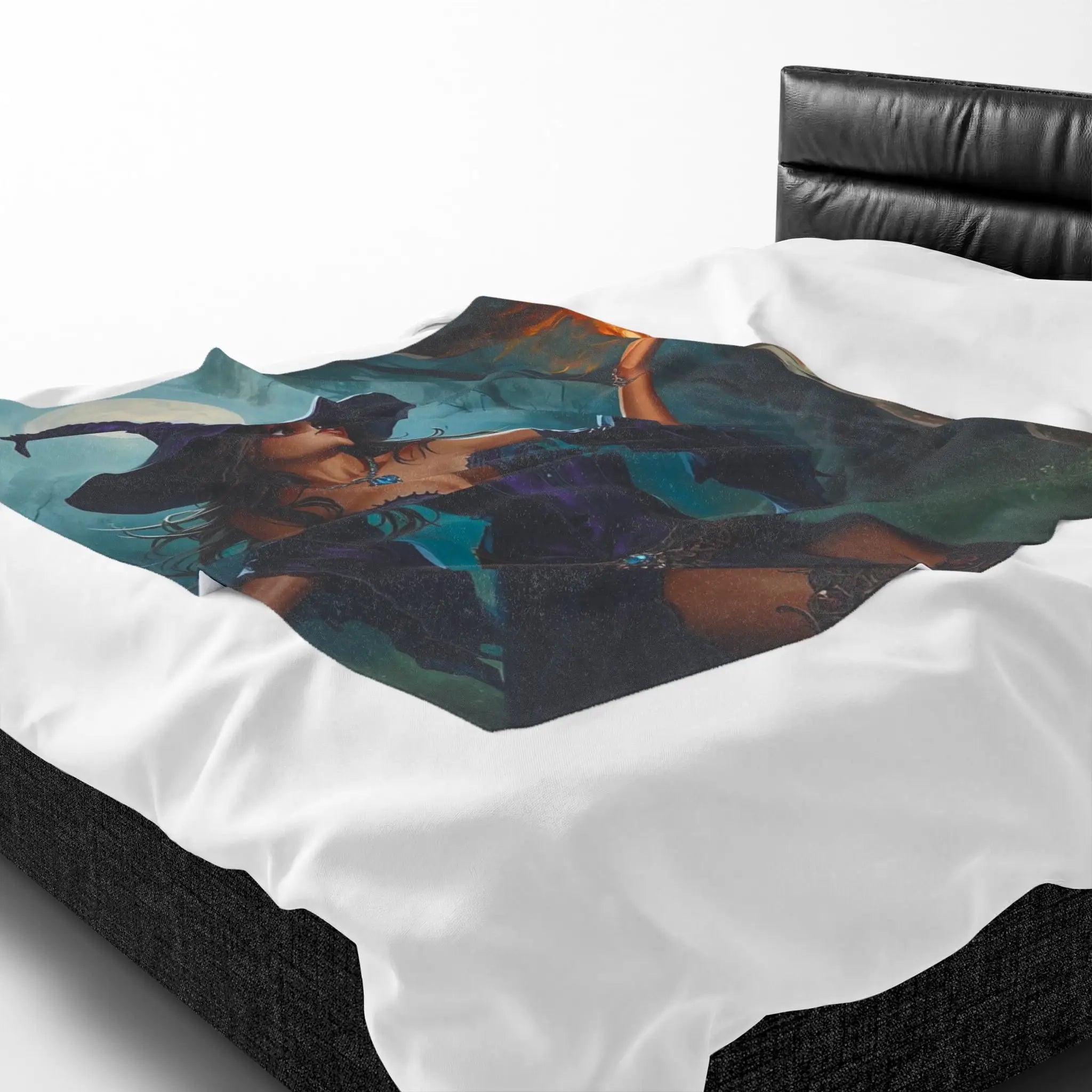Fire Witch Fantasy Women Couple Gifts Sexy Lovers’ Silky Soft Blanket