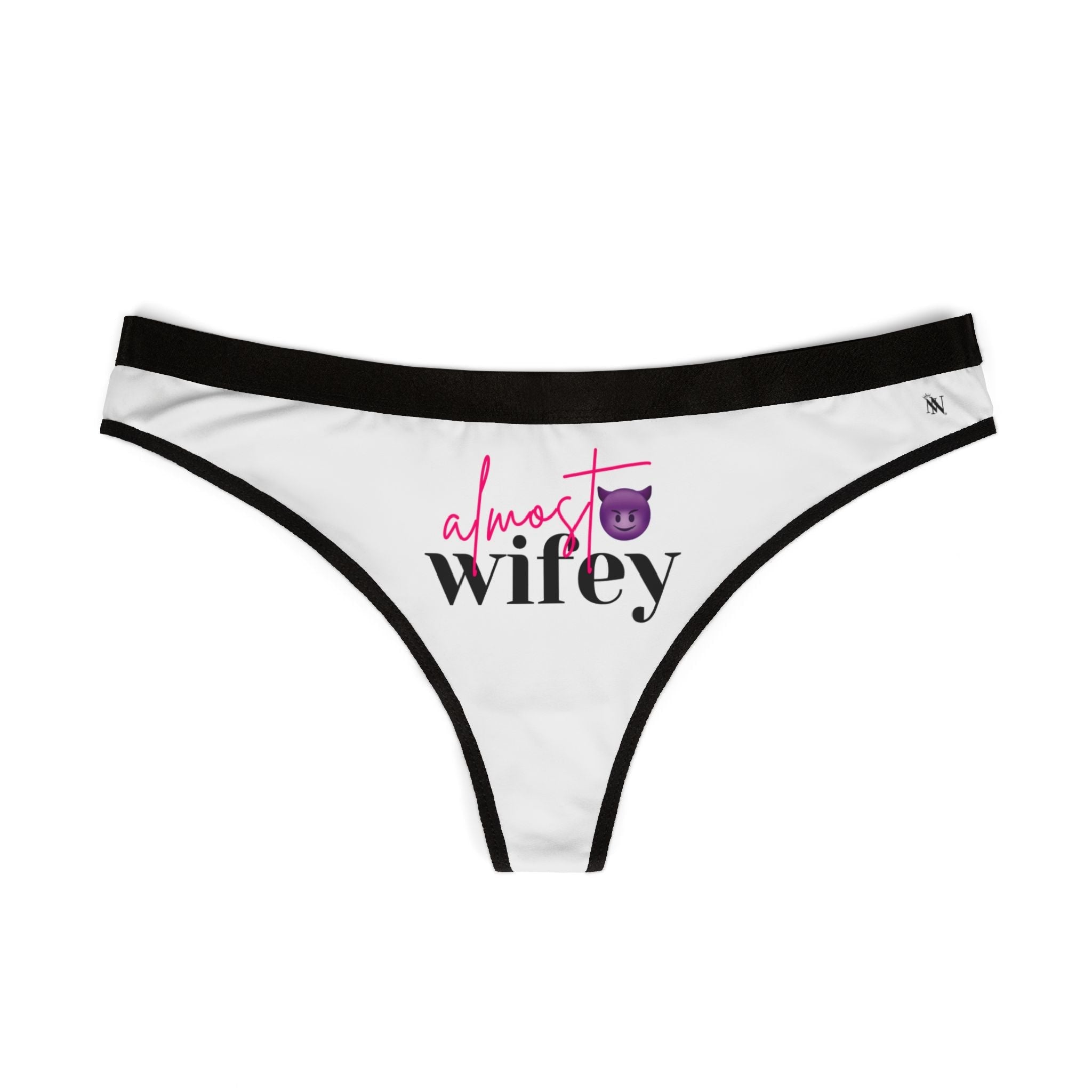 Almost Wifey Bachelorette Emoji | Mix & Match Women’s Fun-Flirty Lovers’ Thongs