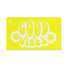 Smiley Happy Face Good Vibes Neon Yellow | Mix & Match Classic Fun-Flirty Lovers’ Towels
