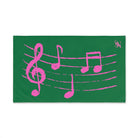 Pink Love Notes Green | Mix & Match Original Fun-Flirty Lovers’ Towels