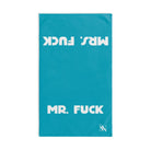 Mr. Mrs. Fuck Shareable Sides Teal | Mix & Match Classic Fun-Flirty Lovers’ Towels
