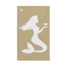 Mermaid Holding Heart Gold Cum Towel