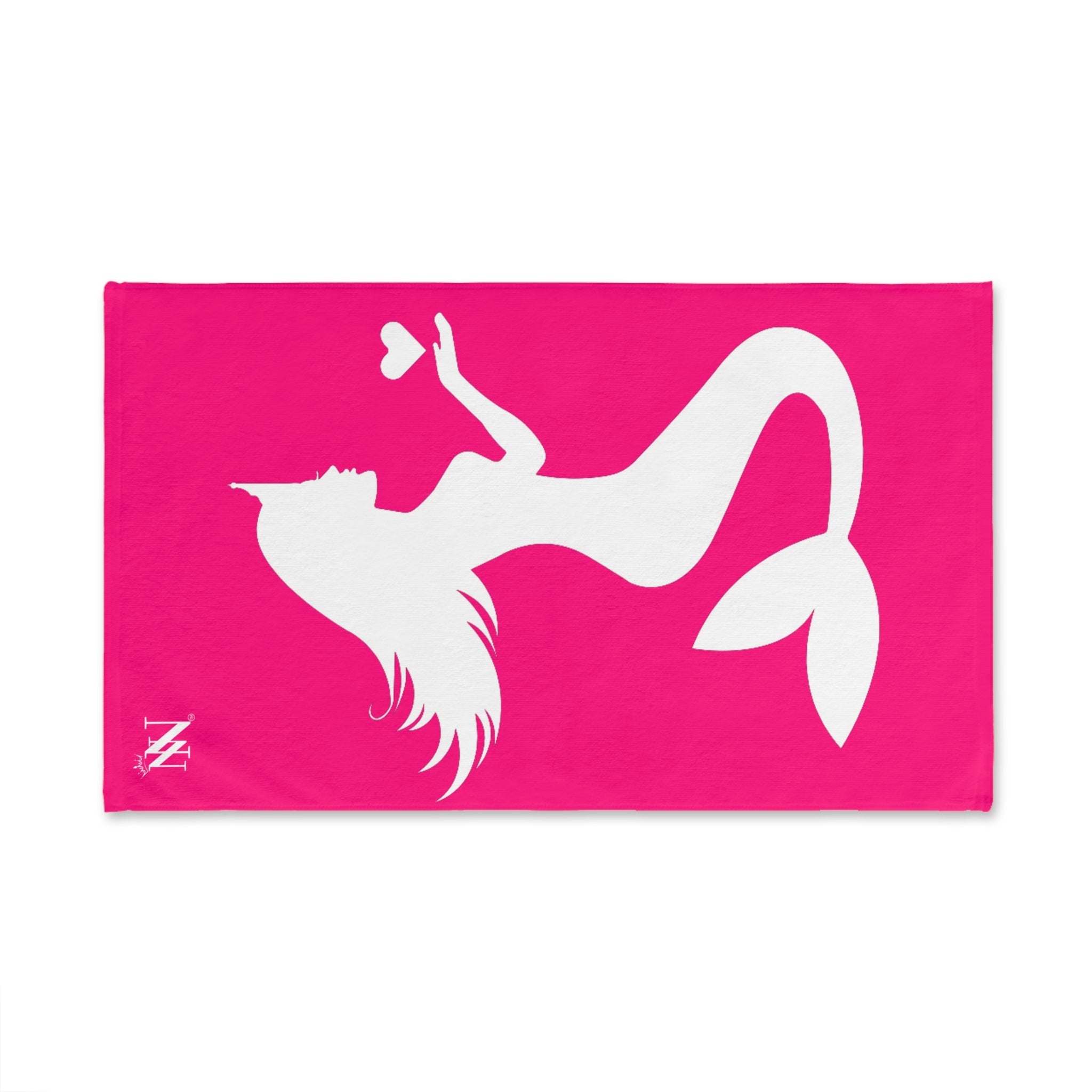 Mermaid Holding Heart Signature Pink Cum Towel