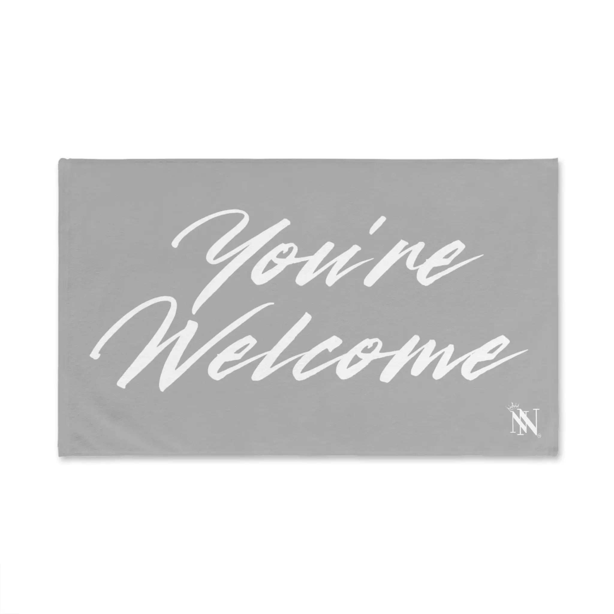 Simply You’re Welcome Light Grey Cum Towel