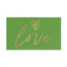 Gold Love Heart Lime Green Cum Towel