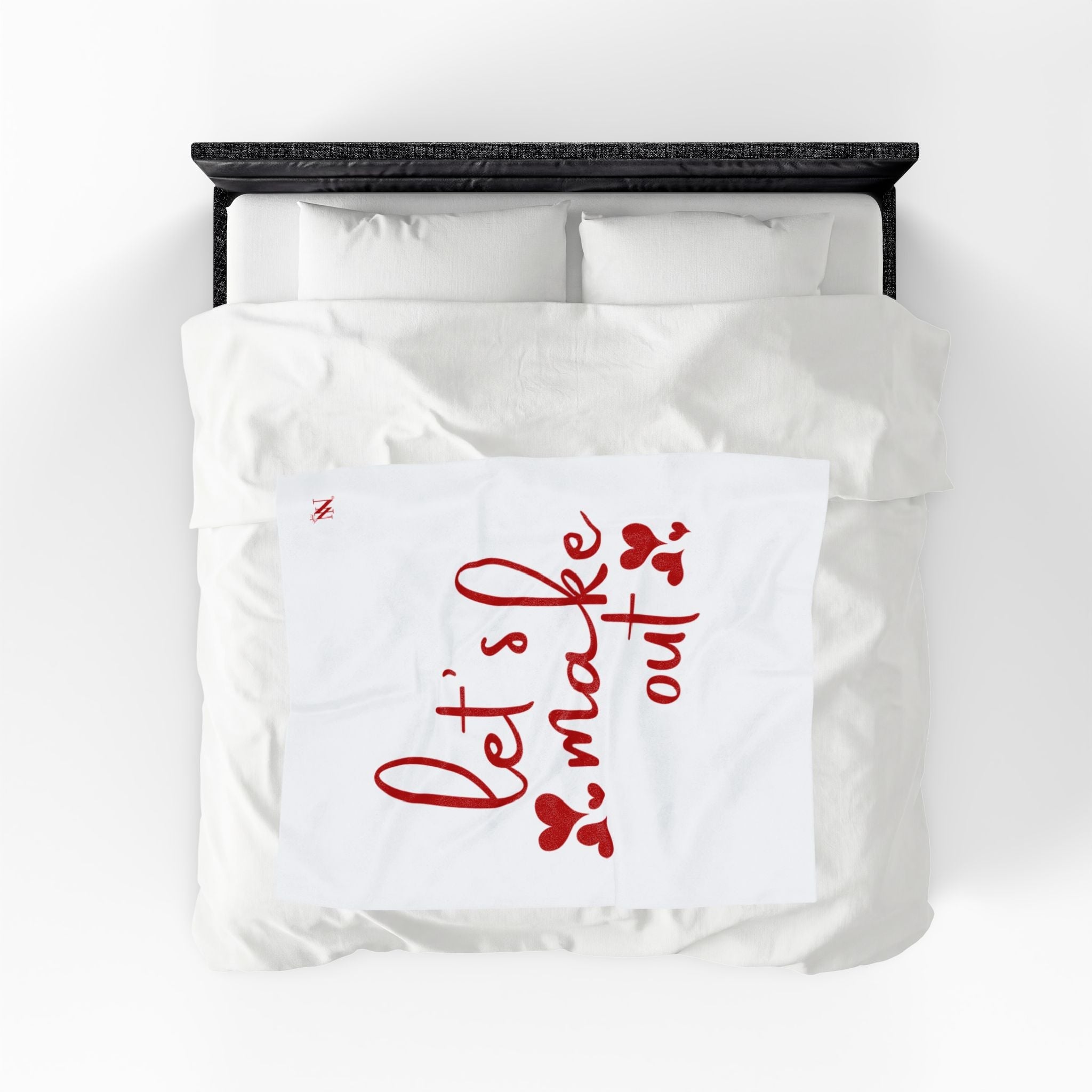 Let’s Make Out Hearts Blanket
