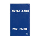 Mr. Mrs. Fuck Shareable Sides Blue | Mix & Match Classic Fun-Flirty Lovers’ Towels