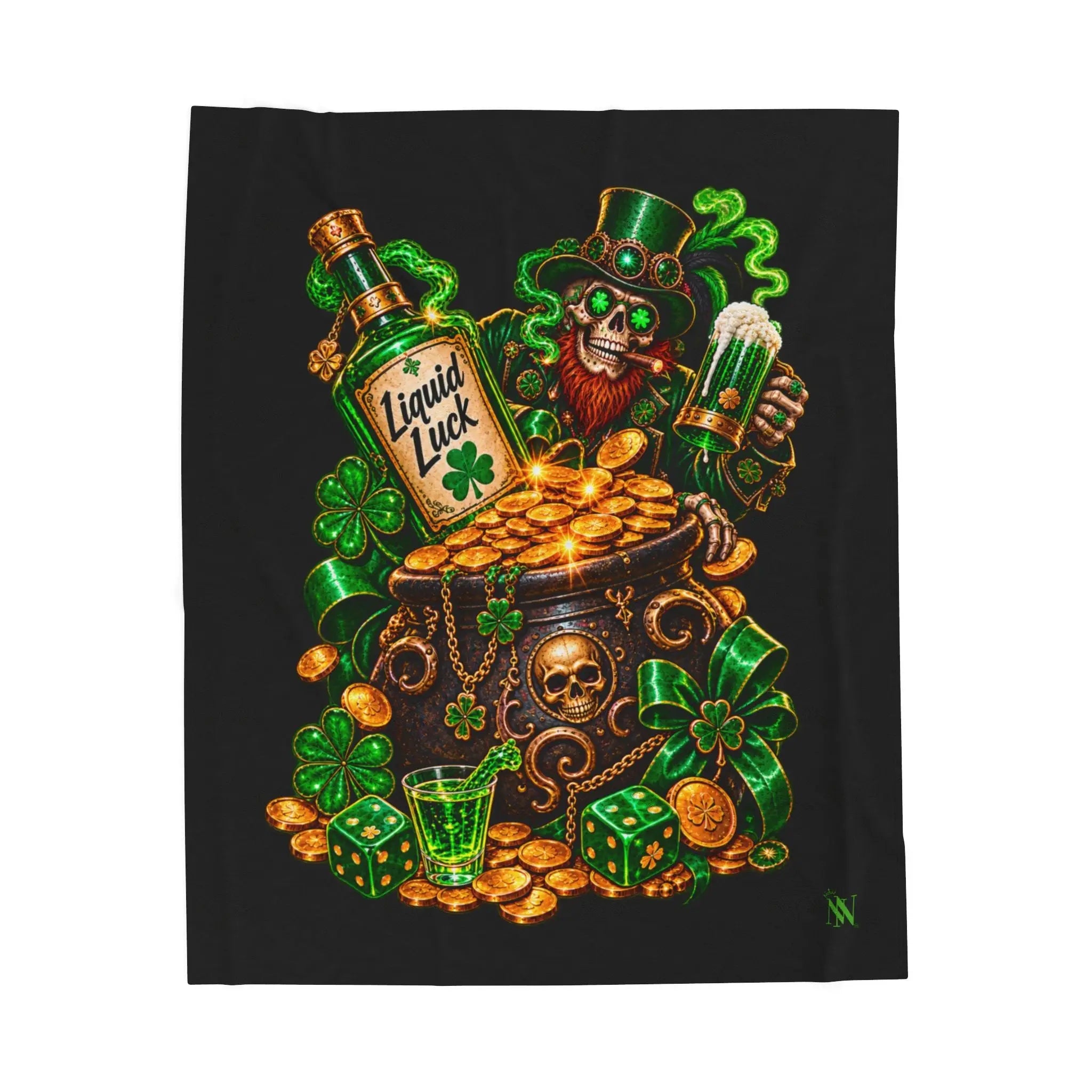 Pot Of Gold Wicked Leprechaun Lovers’ Blanket