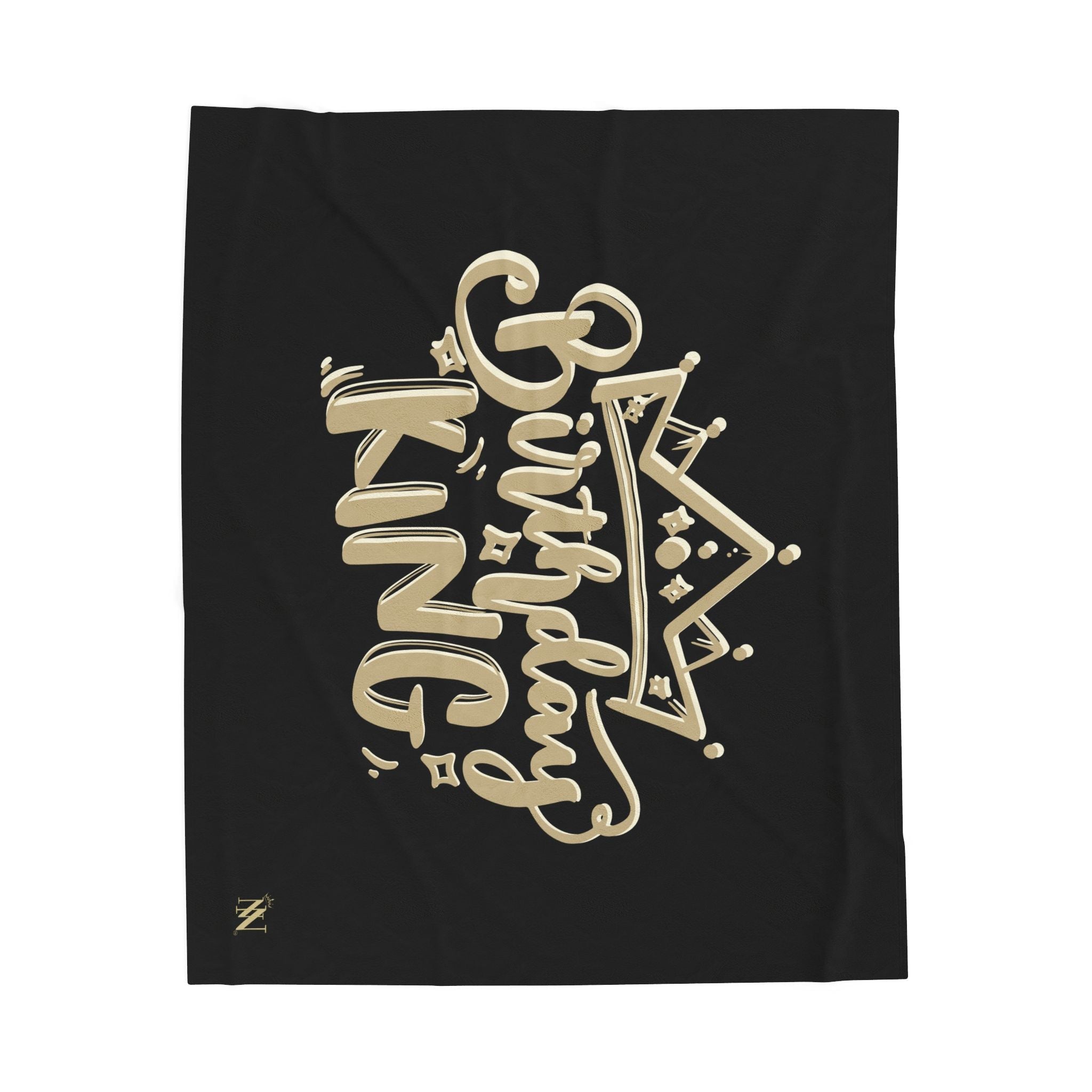 Gold Crown Birthday King | Mix & Match Velveteen Fun-Flirty Lovers’ Blankets