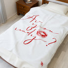 Are You Ready? Kiss Mark | Mix & Match Velveteen Fun-Flirty Lovers’ Blankets