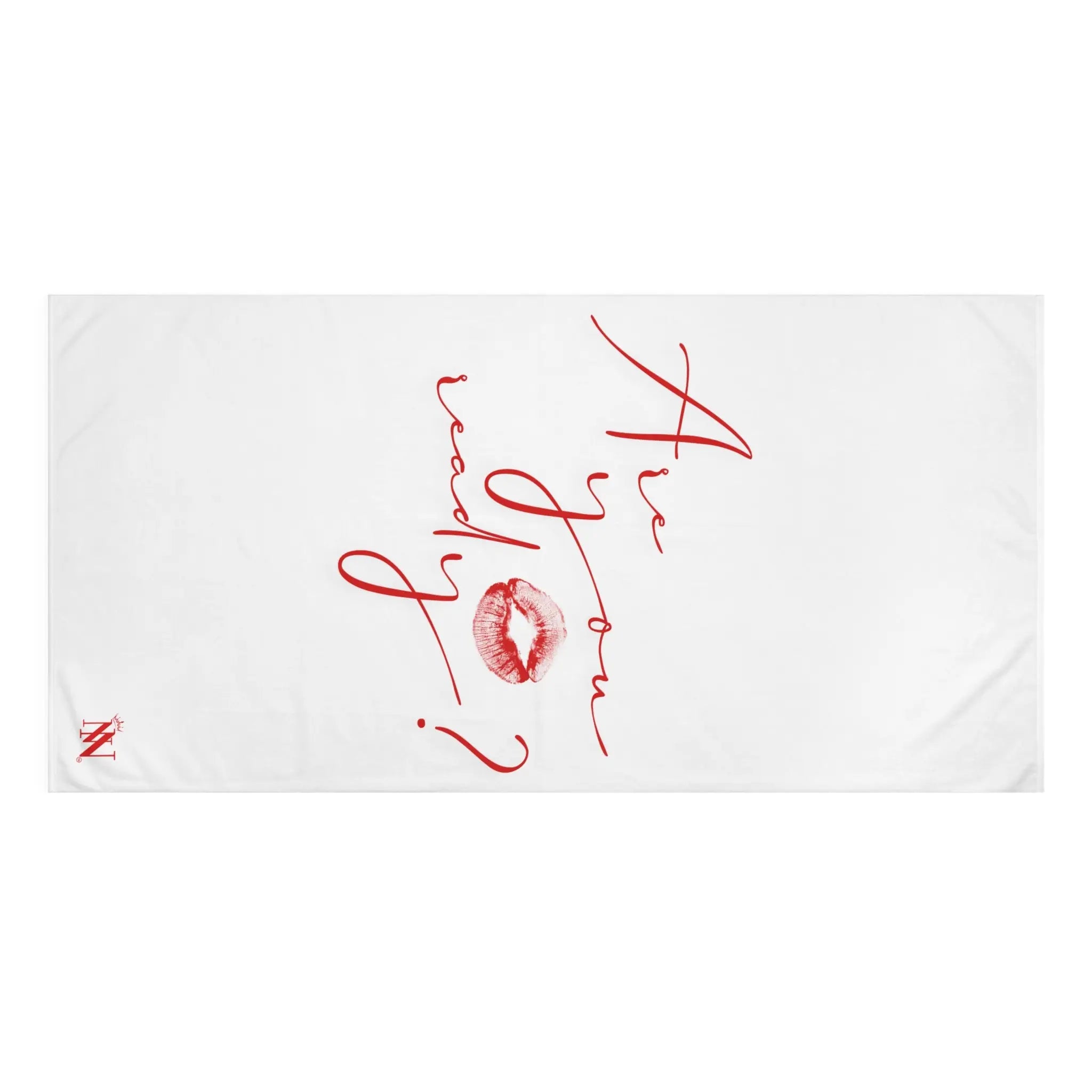 Are You Ready? Kiss Mark | Mix & Match XL Fun-Flirty Lovers’ Towels