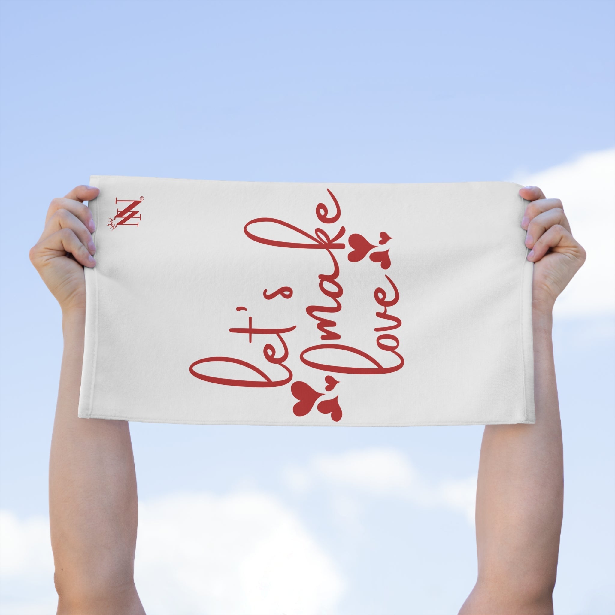 Let’s Make Love Hearts Sex Towel