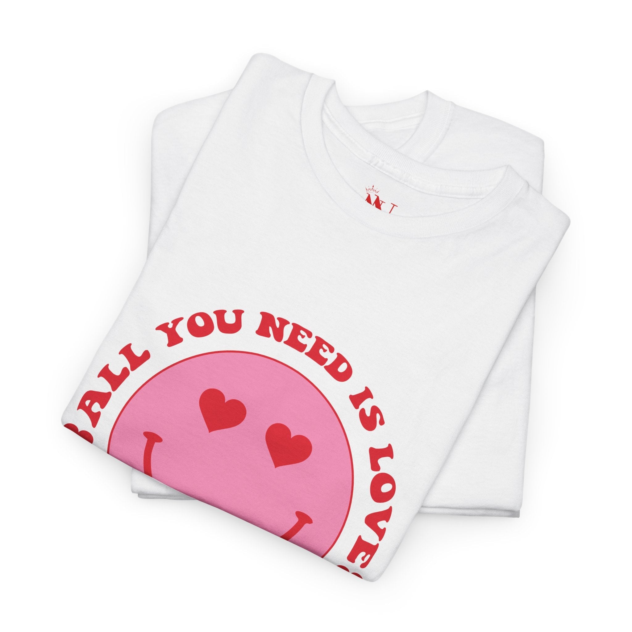 All You Need Is Love Emoji Adult T-Shirt Cum Tee | Live Bold & Comfortable