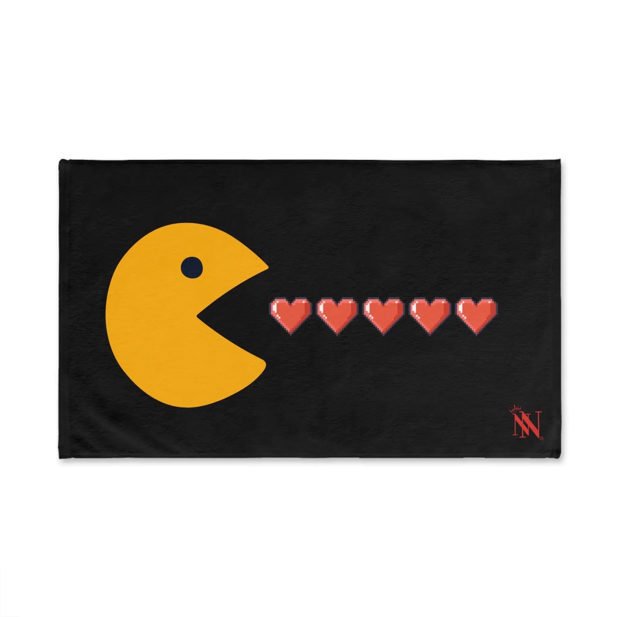 Eating Hearts Gamers Black | Mix & Match Classic Fun-Flirty Lovers’ Towels