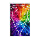 Sexy Female Outline Rainbow Cum Towel