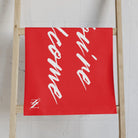 Simply You’re Welcome Bright Red Cum Towel