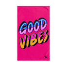Neon Rainbow Good Vibes Signature Pink | Mix & Match Classic Fun-Flirty Lovers’ Towels