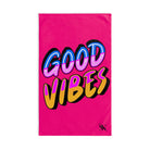 Neon Rainbow Good Vibes Signature Pink | Mix & Match Classic Fun-Flirty Lovers’ Towels