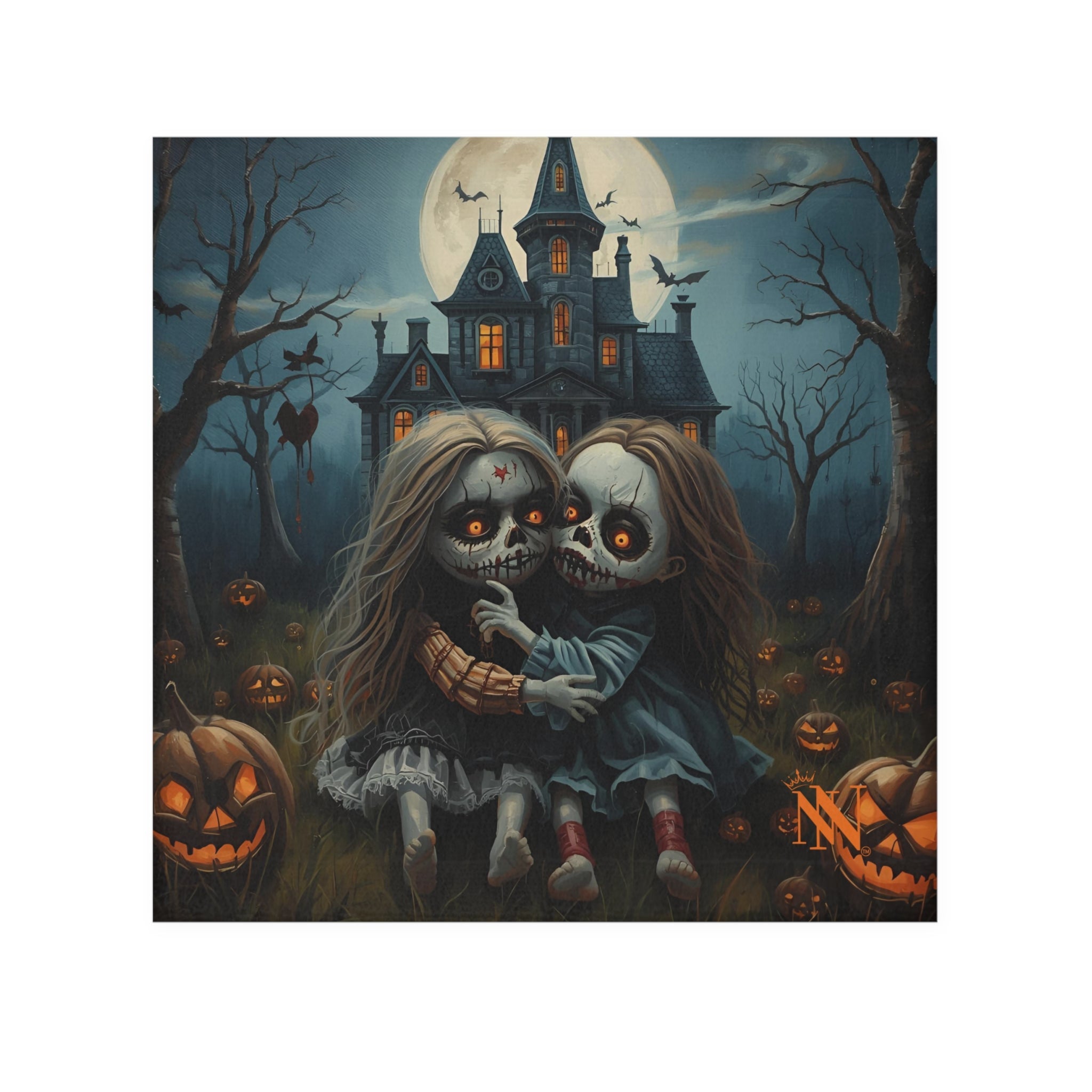 Scary Halloween Pumpkin Girls | Mix & Match Lils’ Fun-Flirty Lovers’ Towels