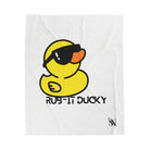 Rub It Ducky White | Mix & Match Velveteen Fun-Flirty Lovers’ Blankets
