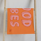 Good Vibes Red Electric Orange Crusta | Mix & Match Classic Fun-Flirty Lovers’ Towels