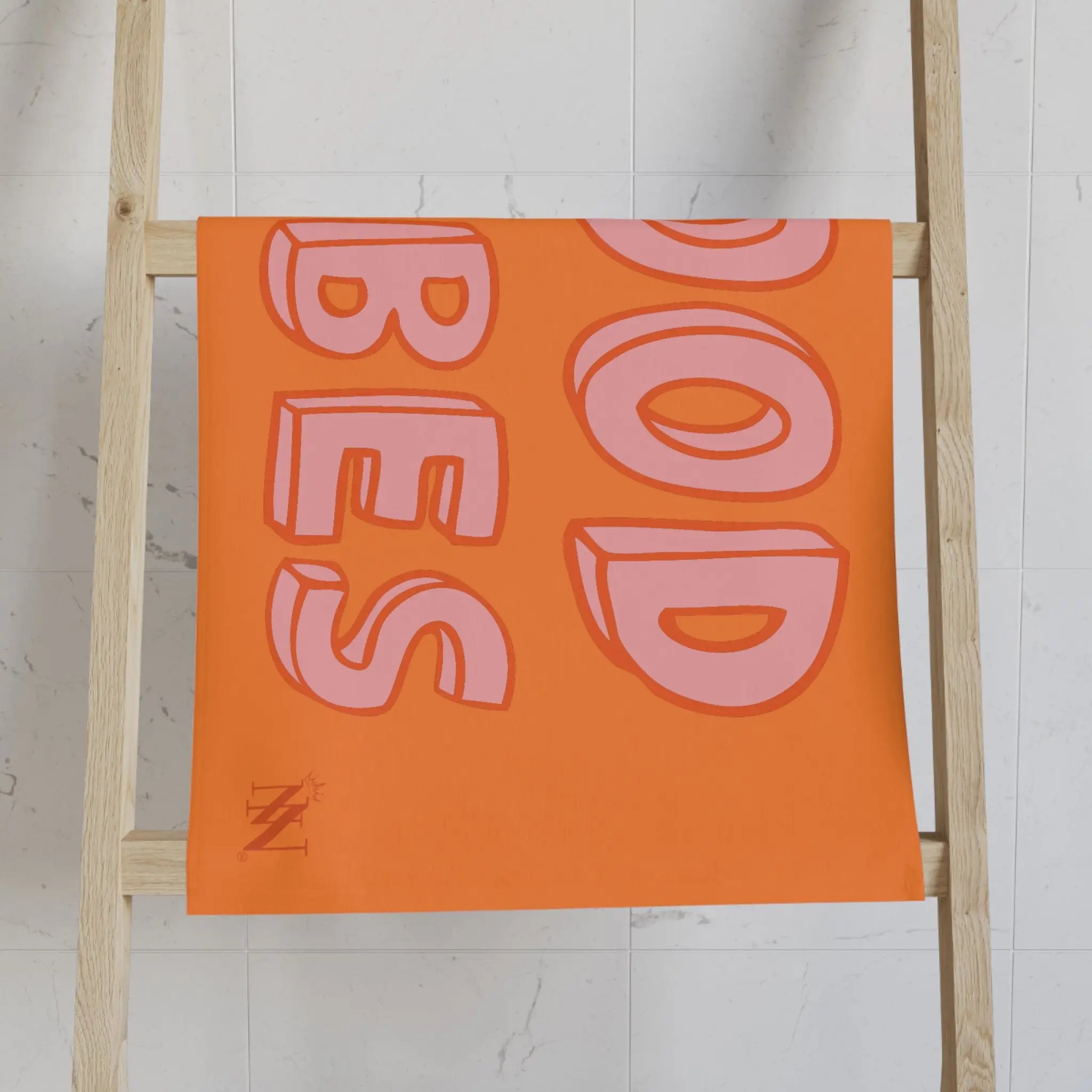Good Vibes Red Electric Orange Crusta Cum Towel