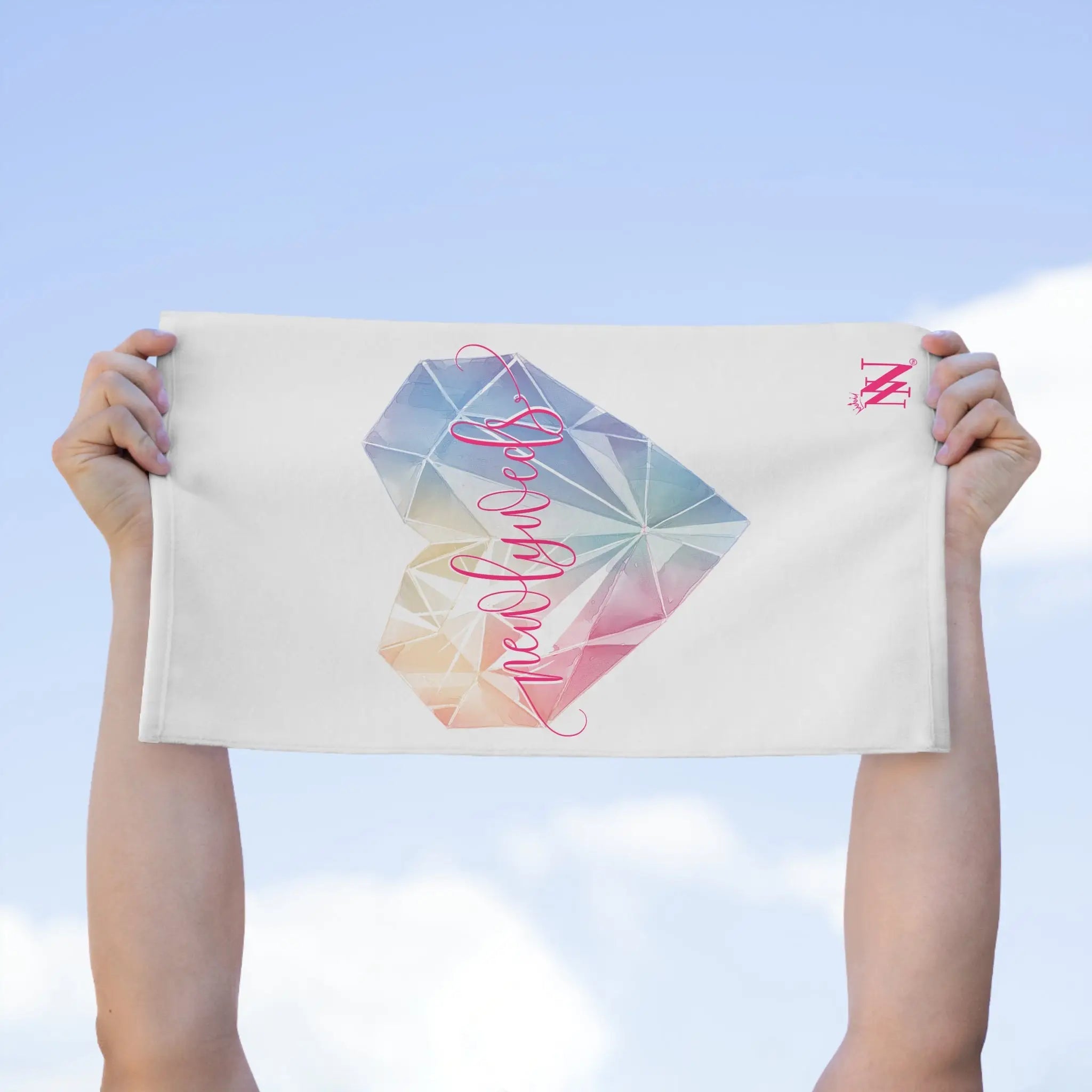Newlyweds Diamond Heart | Mix & Match Soft Fun-Flirty Lovers’ Towels