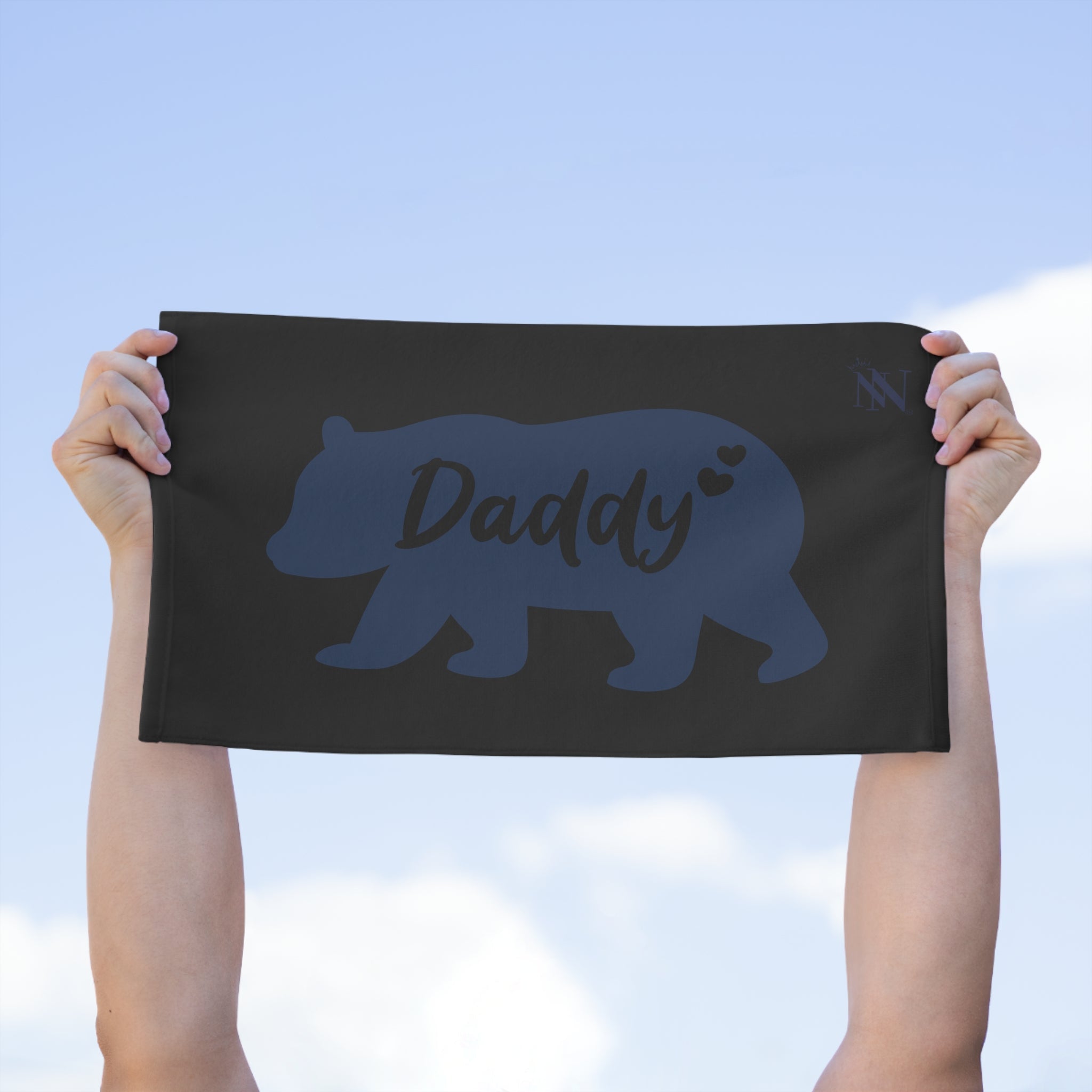 Daddy Bear Love Black | Mix & Match Soft Fun-Flirty Lovers’ Towels