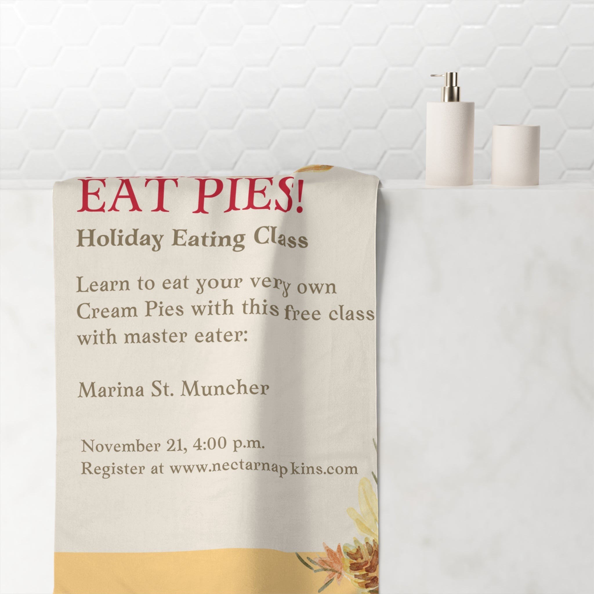 Let’s Eat Pies | Mix & Match Naughty XL Fun-Flirty Lovers’ Towels