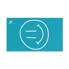 Happy Smiling Emoji Teal | Mix & Match Classic Fun-Flirty Lovers’ Towels